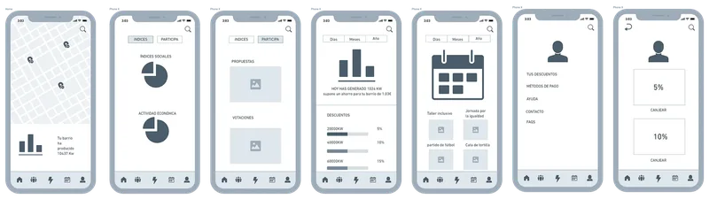 Low-fidelity wireframes