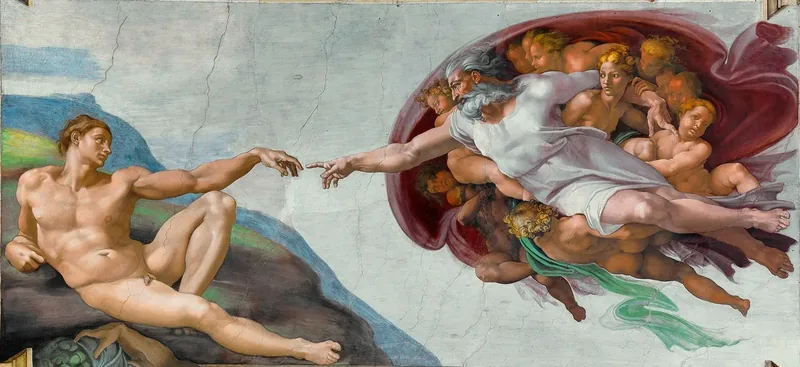 *The Creation of Adam*, Sistine Chapel ceiling — Michelangelo